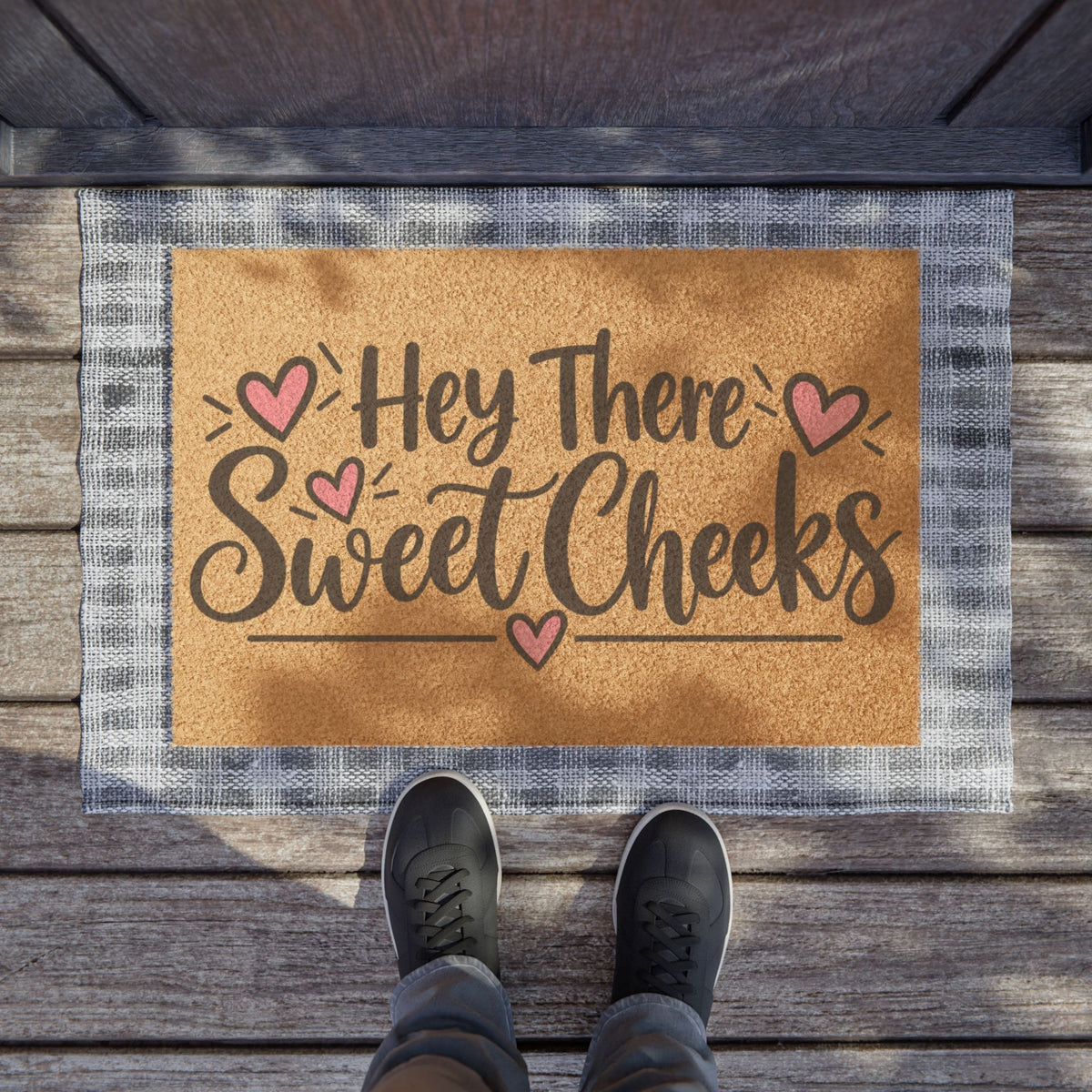 “Hey There Sweet Cheeks” Funny Welcome Doormat