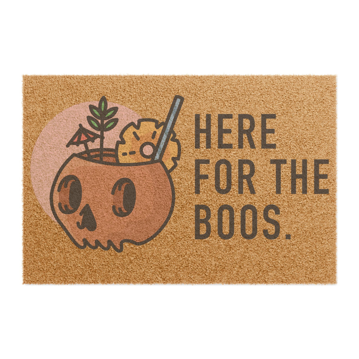Funny Halloween Skull Welcome Mat