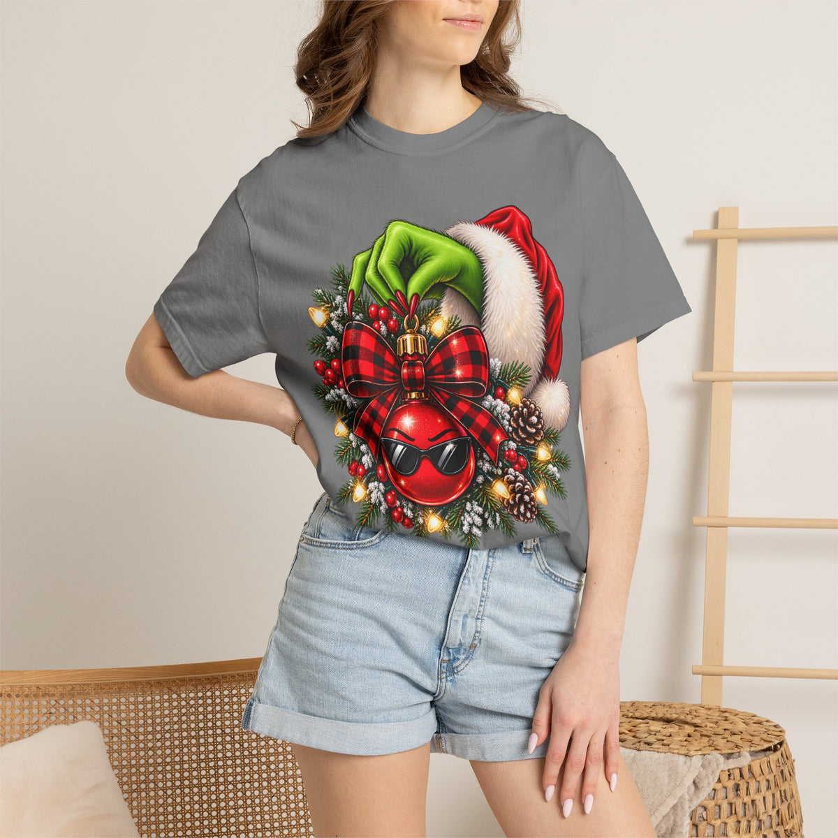 Holiday Grinch Wreath T-Shirt