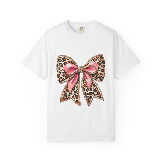 Leopard Pink Bow T-Shirt