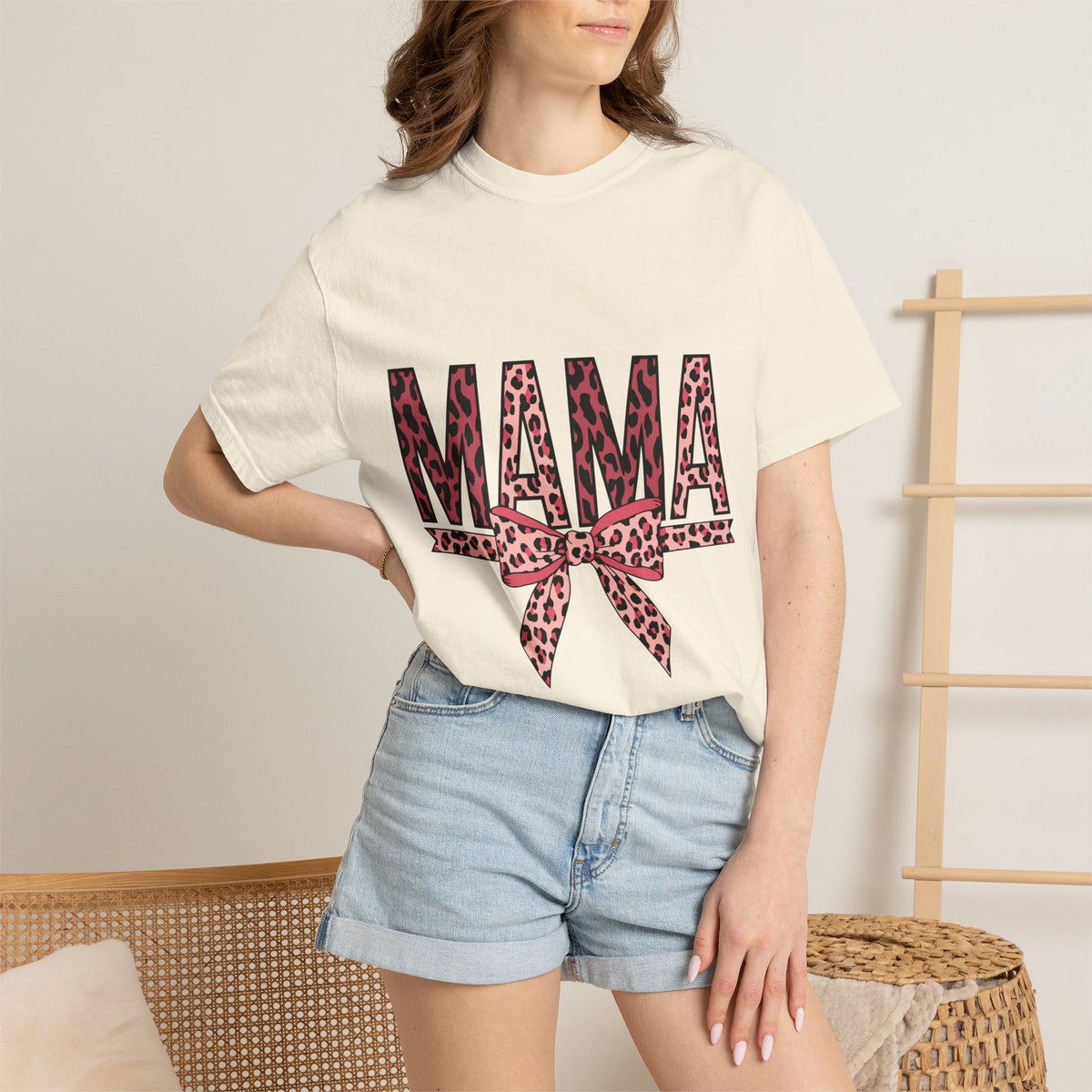 Mama Leopard Bow T-Shirt
