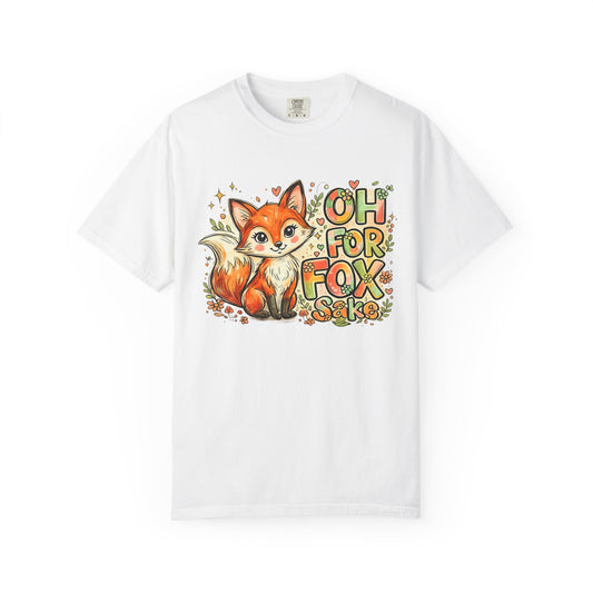 Fox Graphic T-Shirt — Cute "Oh For Fox Sake" Woodland Tee