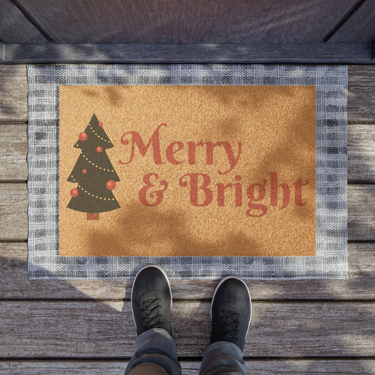 Doormat — Merry & Bright Christmas Welcome Mat