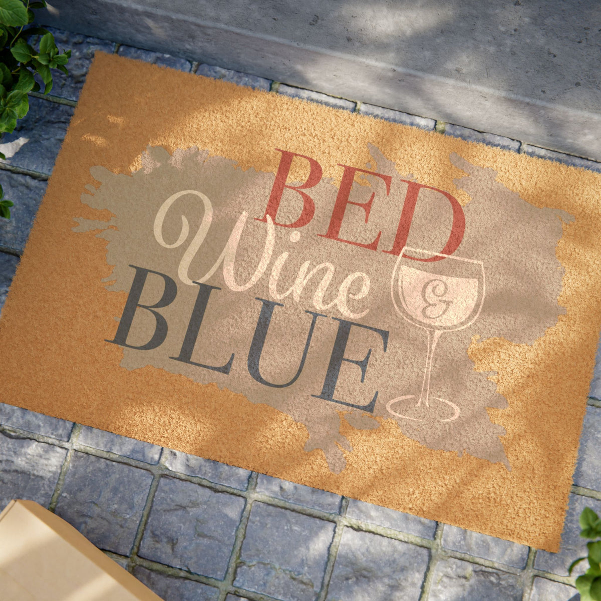 Red White & Blue Wine Doormat