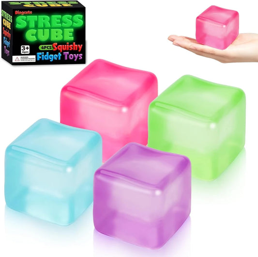Glow in the Dark Stress Cube Set