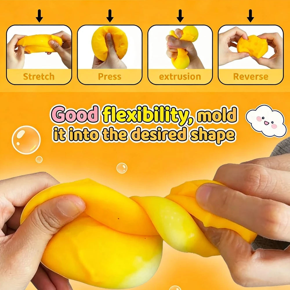 Squishy cheese sensory toy