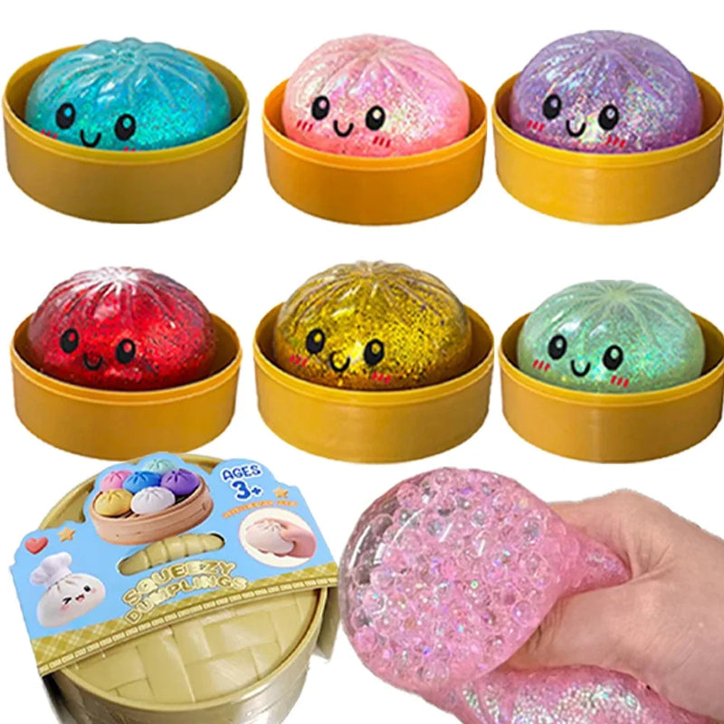 Glitter Dumpling Sensory Squishy Toy
