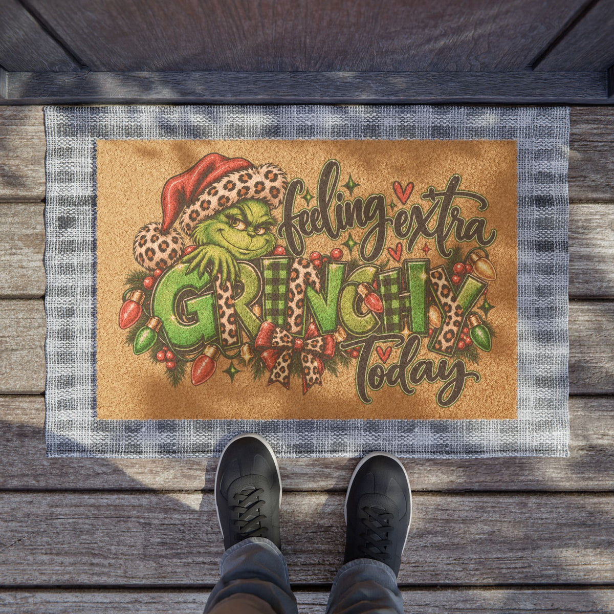 Grinch Holiday Doormat