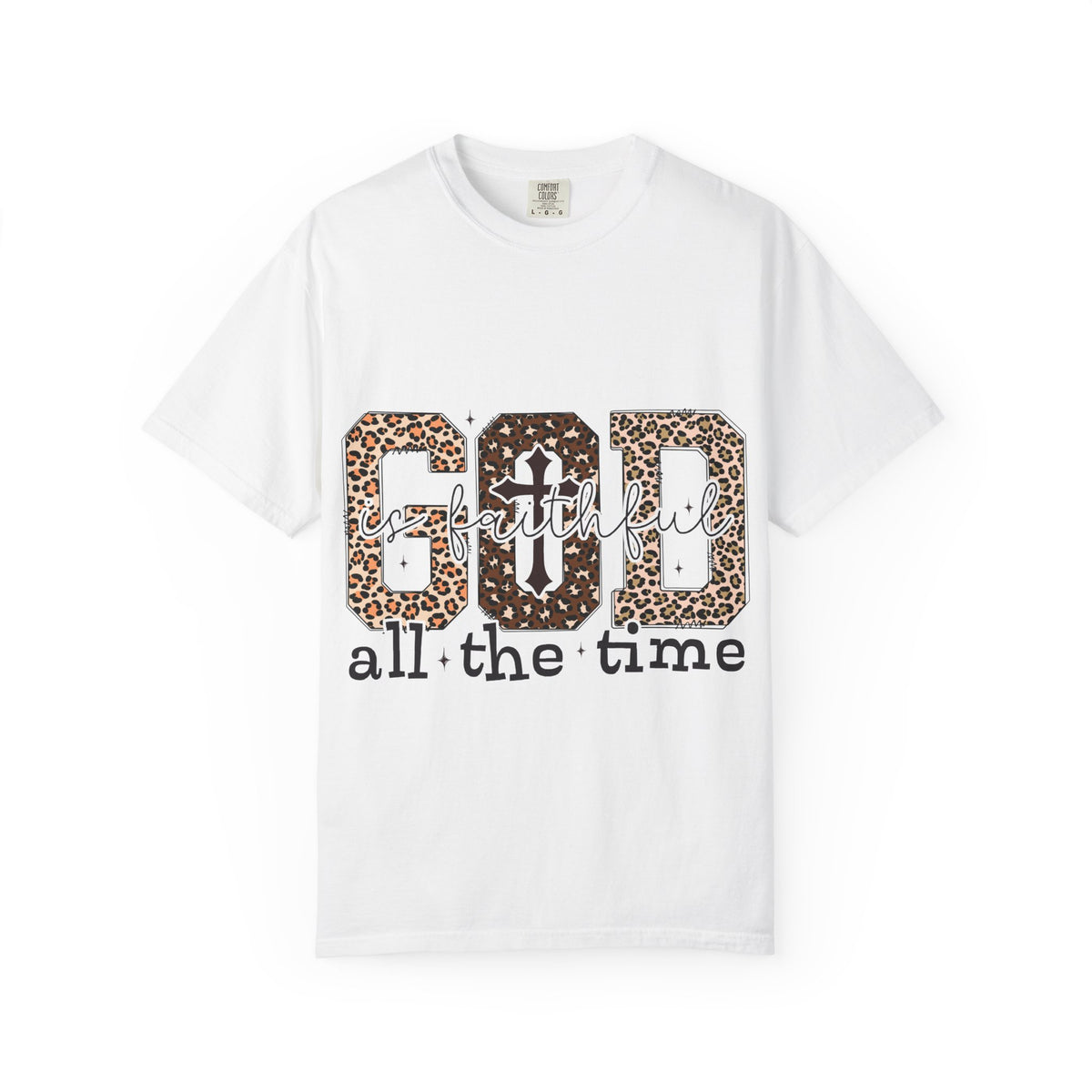 God Grateful All The Time Leopard Print T-Shirt