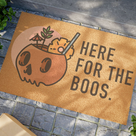 Funny Halloween Skull Welcome Mat