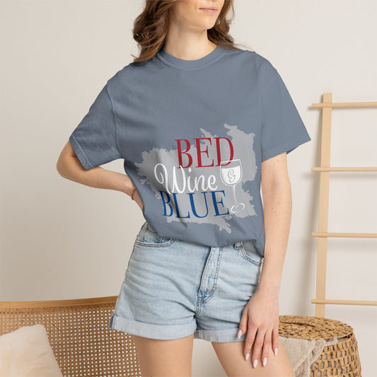 Red Wine Blue Wine Glass Graphic Tee