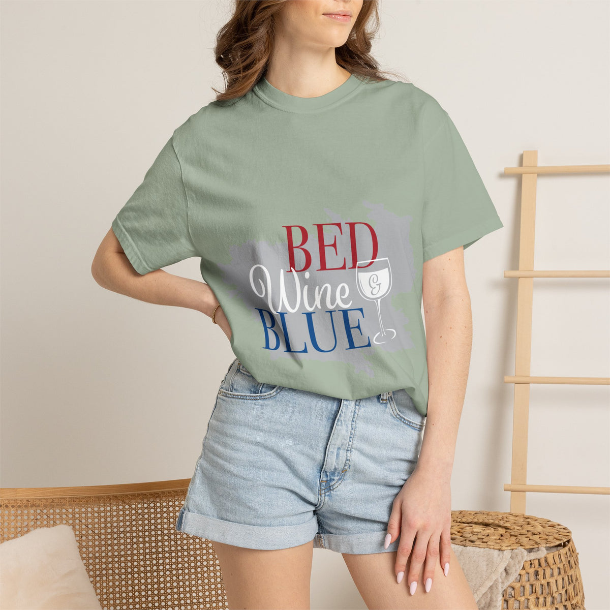Red Wine Blue Wine Glass Graphic Tee