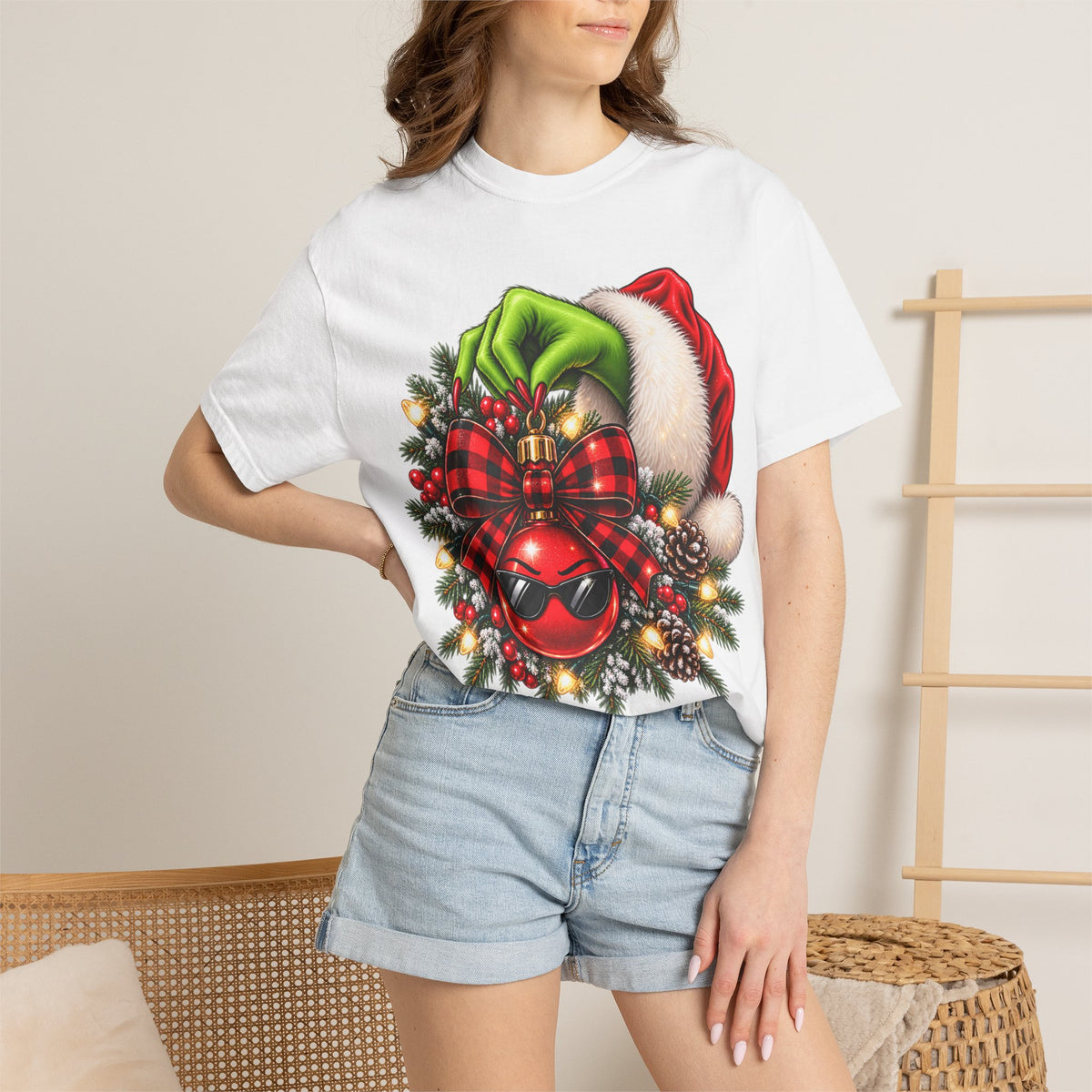 Holiday Grinch Wreath T-Shirt
