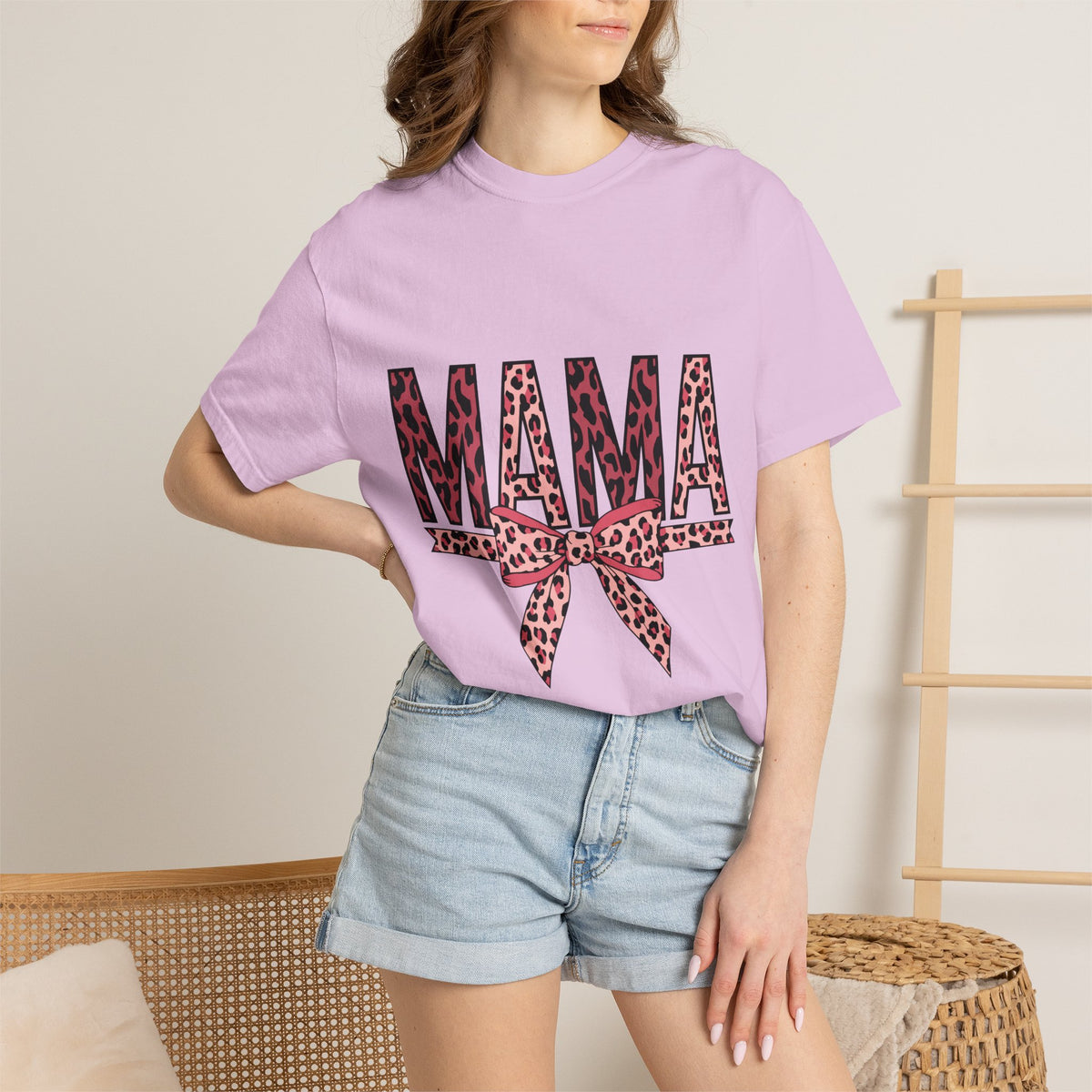 Mama Leopard Bow T-Shirt