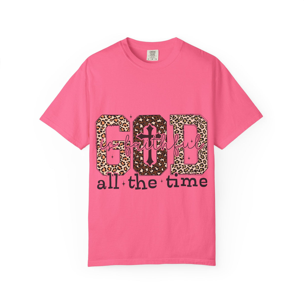 God Grateful All The Time Leopard Print T-Shirt